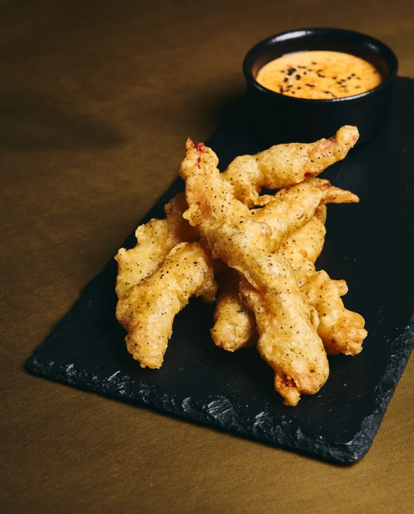 shrimp tempura appetizer at sushi restaurant in naples